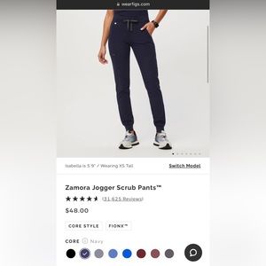 FIGS Clothing Zamora Jogger Scrub Pants-Navy Blue-Regular-Small